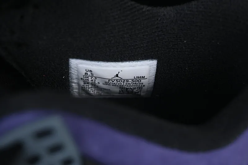 All categories Air Jordan Jordan series basketball shoes Air Jordan 4 OG version Air Jordan 4 Retro "Lakers" AJ4 Joe 4 Lakers Purple Gold FV5029-500